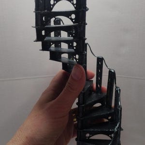 1:12 Adjustable Cardboard Spiral Staircase for Dollhouse | Digital Download