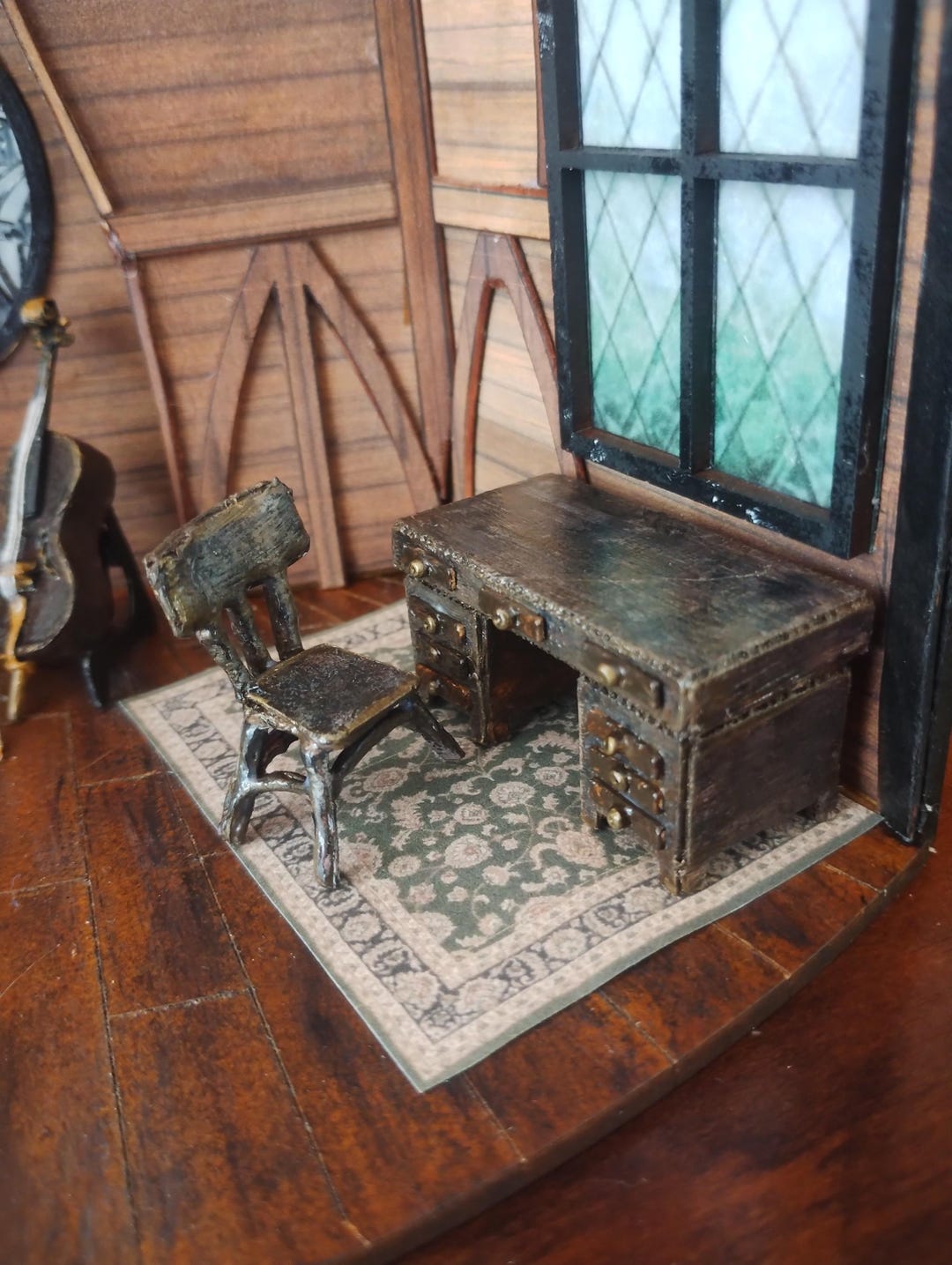 Wednesday Rug Wednesday Inspired Dollhouse Desk, Chair & Rug Set (digital Files) - Etsy