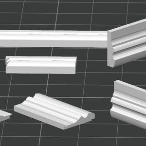 1:12 Dollhouse Skirting Board / Base Board - STL files for 3D filament printer