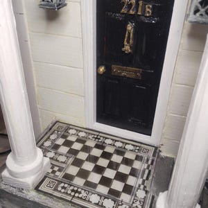 1:12 Victorian Black and White Flooring – Digital Download
