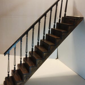 1:12 doll house adjustable staircase - digital download