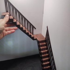 Escalera de cartón ajustable a escala 1:12: descarga digital para Cricut Joy+