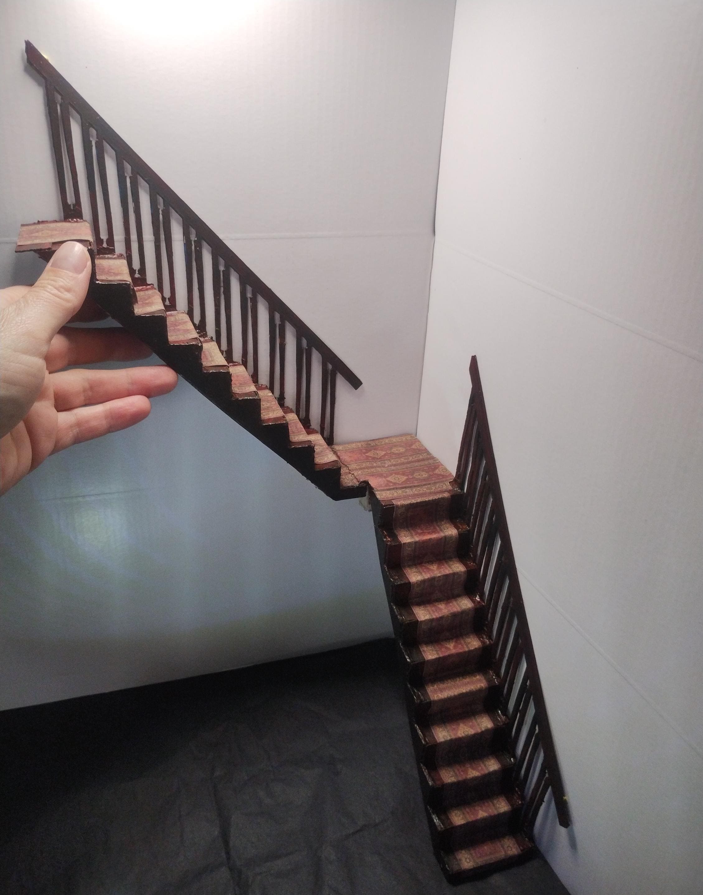 1:12 Adjustable Cardboard Staircase - Digital Download for Cricut