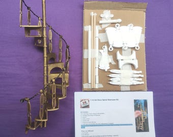 ドールハウス用螺旋階段キット 金属製 1:12スケール ミニチュア階段
