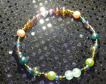 Shiny Elastic Bead Anklet