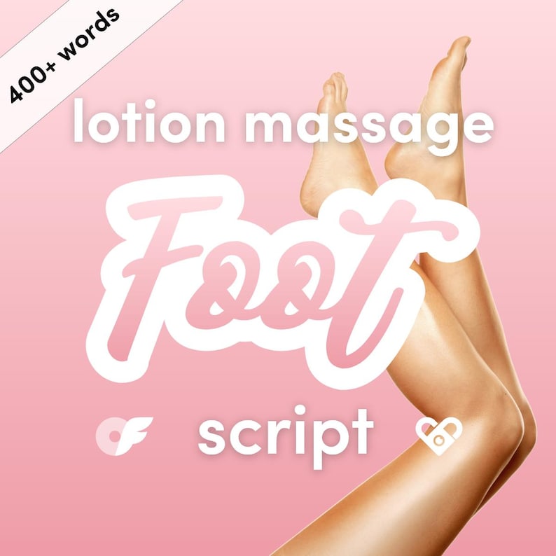 Puede incluir: Un fondo rosa con un contorno blanco de la palabra "Foot" en una fuente de escritura. La palabra "lotion massage" est&aacute; escrita en blanco sobre la palabra "Foot". La imagen tambi&eacute;n incluye un coraz&oacute;n blanco con un candado dentro y un c&iacute;rculo blanco con una letra estilizada "F" dentro.