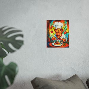 Chefkoch Inspiration Poster, Kulinarische Küche Dekor, Bunte Kochen Kunstdruck, Fine Küche Wandkunst, Inspirierendes Kochen Zitat, Kreativ