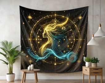 Star Woman Tapestry, Wall Tapestry, Tapestry Wall Hanging, Room Decor, Wall Art, Home Decoration Gift
