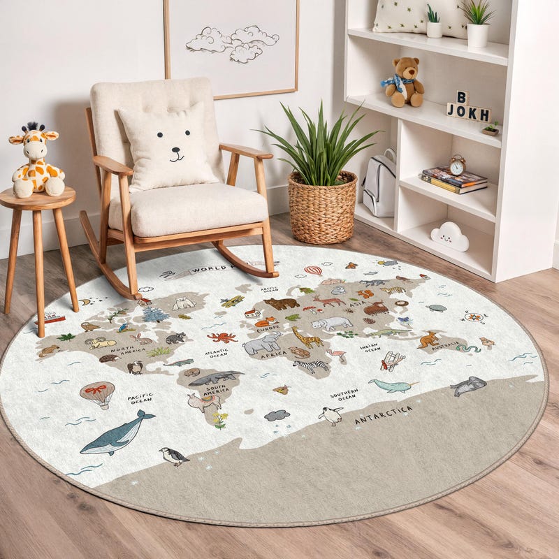 World Map Rug - Etsy