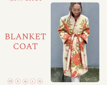 Blanket Coat PDF Sewing Pattern for Women