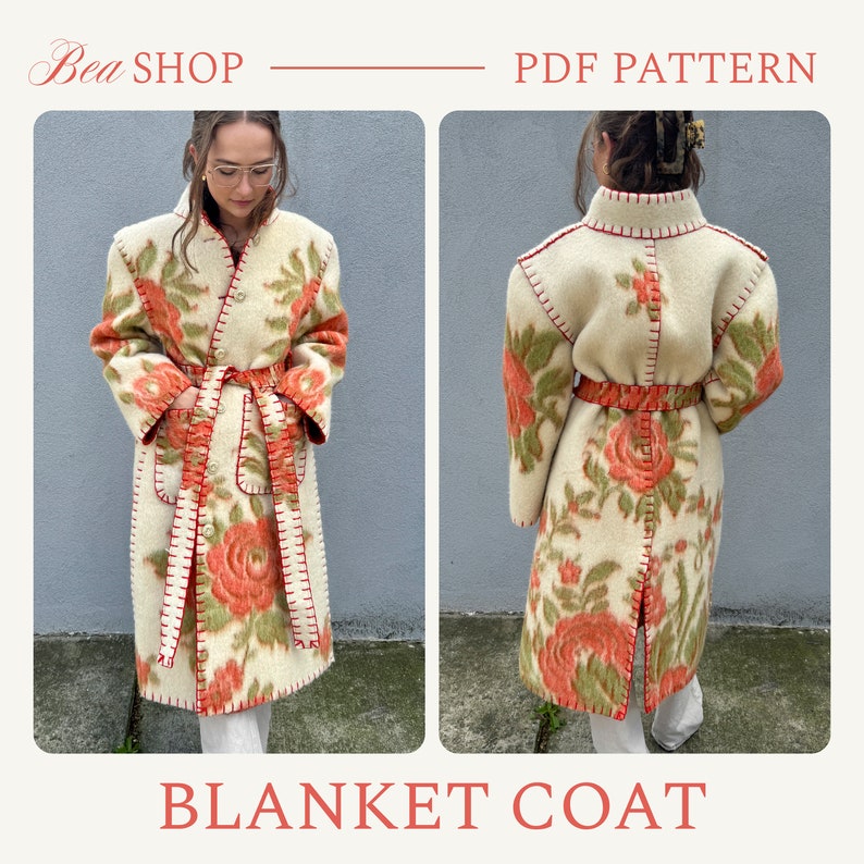 Blanket Coat PDF Sewing Pattern for Women image 2