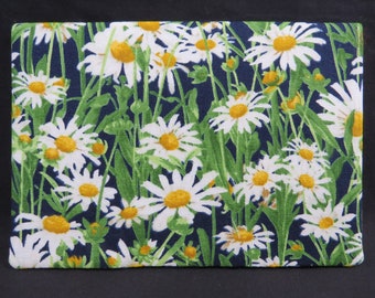 Checkbook Cover Cotton Fabric Top Stub Daisy Daisies Flowers