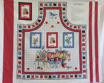 Vintage Garden Apron Cranston Print Works Cut Out