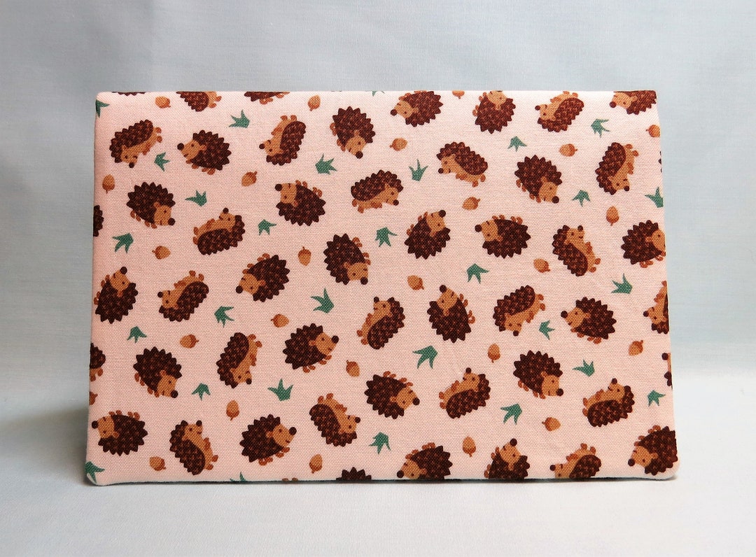 Checkbook Cover Cotton Fabric Top Stub Hedgehog Hedgehogs Animals Etsy