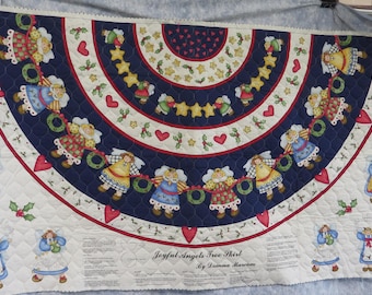 Vintage Tree Skirt Panel Quilted by Dianna Marcum