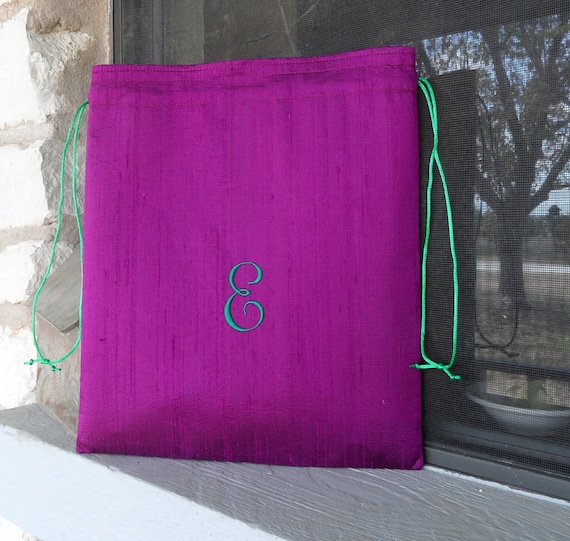 Custom Lingerie / Shoe Bag Silk Dupioni 