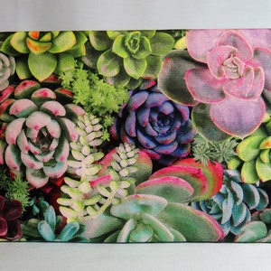 Checkbook Cover Cotton Fabric Top Stub Succulents - Etsy