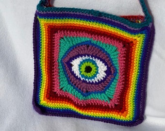 Eye & Granny Square Bag