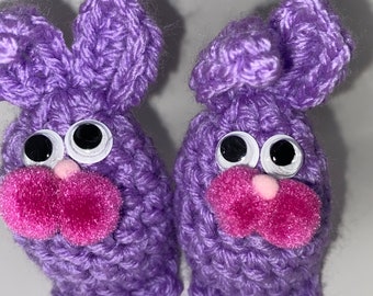 Medium Purple Bunny Cozy Crochet