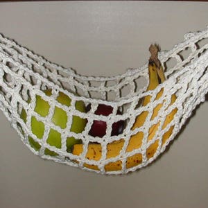 Cream Banana Hammock, Fruit Hanger, Holder, Net