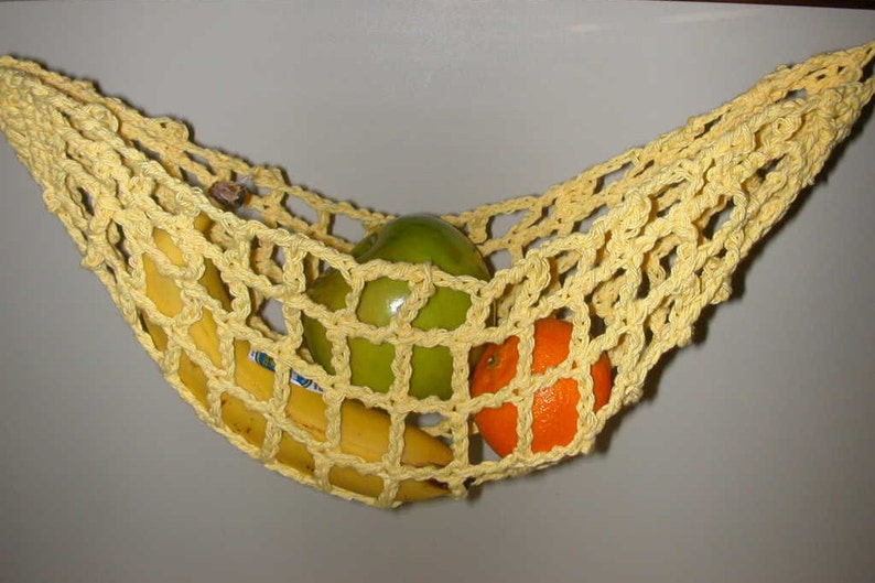 Medium Yellow Banana Hammock Fruit Hanger Holder Net Etsy