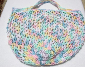 Pastel Market Bag, Tote, Beach Bag, Gym Carrier