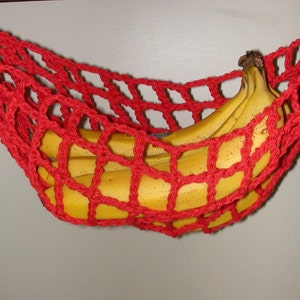 Red Banana Hammock, Fruit Hanger, Holder, Net