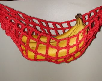 Red Banana Hammock, Fruit Hanger, Holder, Net