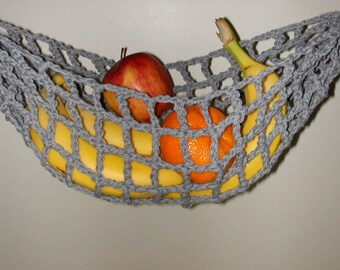 Medium Gray Banana Hammock, Fruit Hanger, Holder, Net