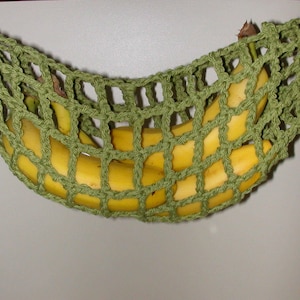 Olive Green Banana Hammock, Fruit Hanger, Holder, Net