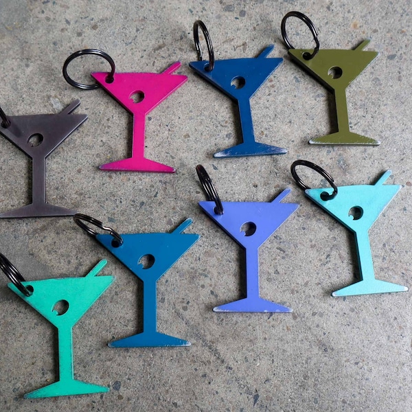 Martini Keychain Etsy