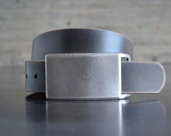 Foundation Set: Brushed Buckle & Leather Belt