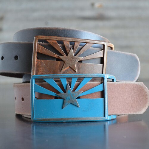 Arizona Stacked State Flag Belt Buckle by Fosterweld - Etsy