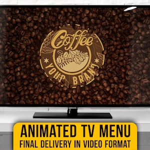 Cardápio Digital de Café, Serviço de Design para Super TV Board, Cardápio de TV Animado, Serviço de Cardápio Digital, Restaurantes com Cardápio em Vídeo, Cardápio Super TV Board