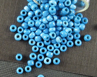 Petite Slate Blue Antique Italian Seed Bead Mix - 2mm - 2+ Shades - Opaque Blue Venetian Glass Beads for Embroidery & Jewelry Making - CV245