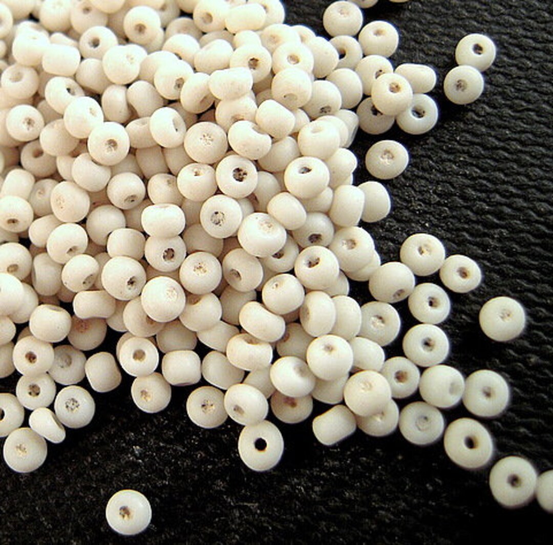 SUPER Rare Matte Antique White Seed Beads 1x2mm 0.4 Etsy