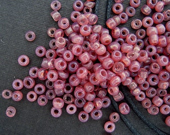 SUPER Rare Rose Potpourri Pink French Glass Seed Beads - 2mm - Dusky Rose - Vintage Pink Glass Beads for Costume and Jewelry Making - CV330