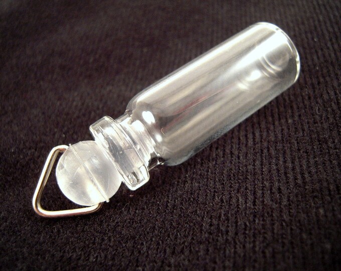 Small Glass Craft Bottles With Stoppers and Bails Set of 2 Etsy