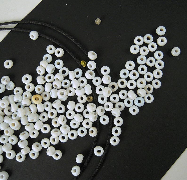 Rustic Chalk White Antique Italian Seed Beads 2mm to 3mm Etsy
