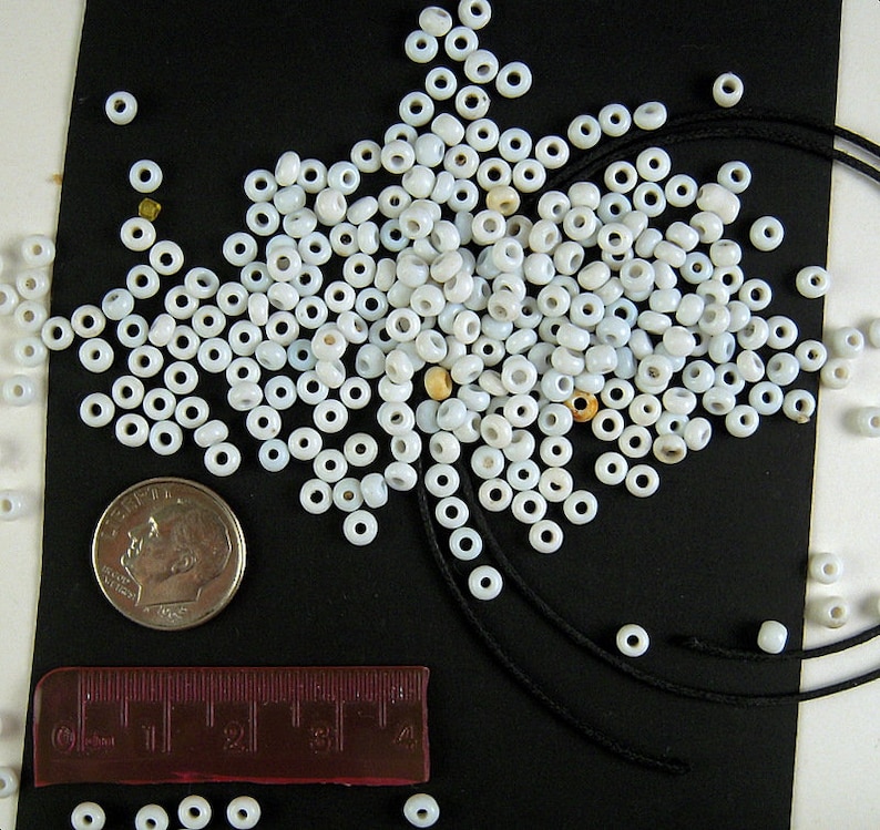 Rustic Chalk White Antique Italian Seed Beads 2mm to 3mm Etsy