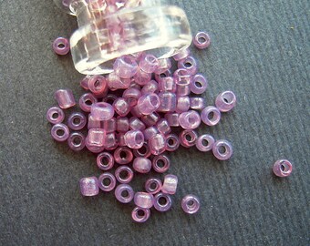 SUPER Rare TINY Delicate Mauve French Glass Seed Beads - 1.5mm - Eclats de Perles - Opal Purple-Pink Glass Beads for Jewelry Making - CV383A