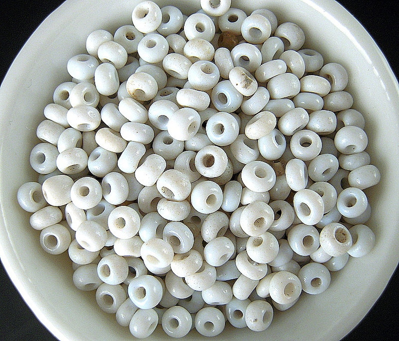 Rustic Chalk White Antique Italian Seed Beads 2mm to 3mm Etsy