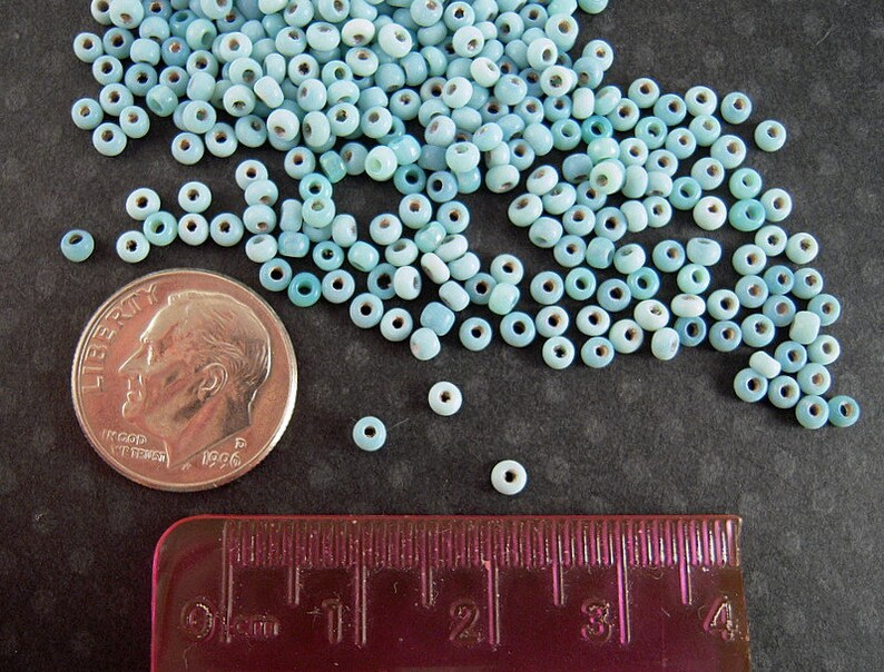 Heirloom Blue Vintage Seed Beads 2mm Vintage to Etsy