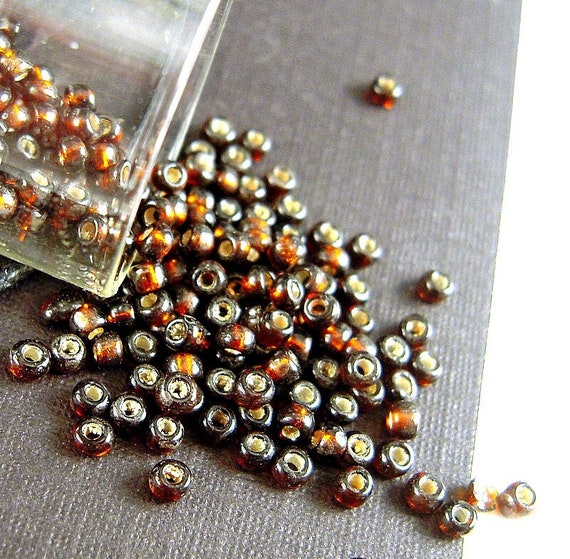 Seed Glass Beads 3mm x 3.5mm - Assorted Silverlined Rainbow Colors - 2