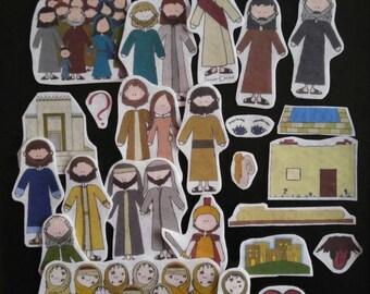 Resurrection of Jesus Christ Flannel Board Stories Bible Felt | Etsy