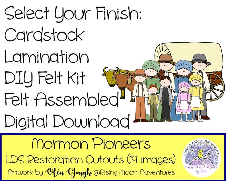 Mormon Pioneer Cutouts With Laminated Story Card Available in - Etsy