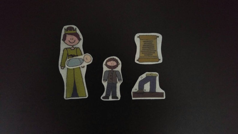 Rumpelstiltskin Cutouts with Laminated Story Card in Felt, Cardstock, or Laminated image 5