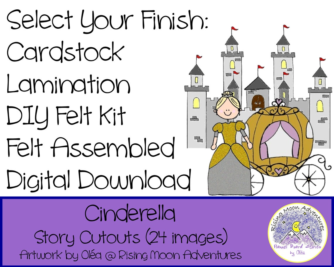 Cinderella Cutouts With Laminated Story Card Available in | Etsy