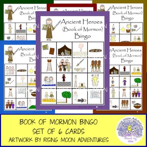Book of Mormon (Ancient Heroes) Bingo Download Set of 6