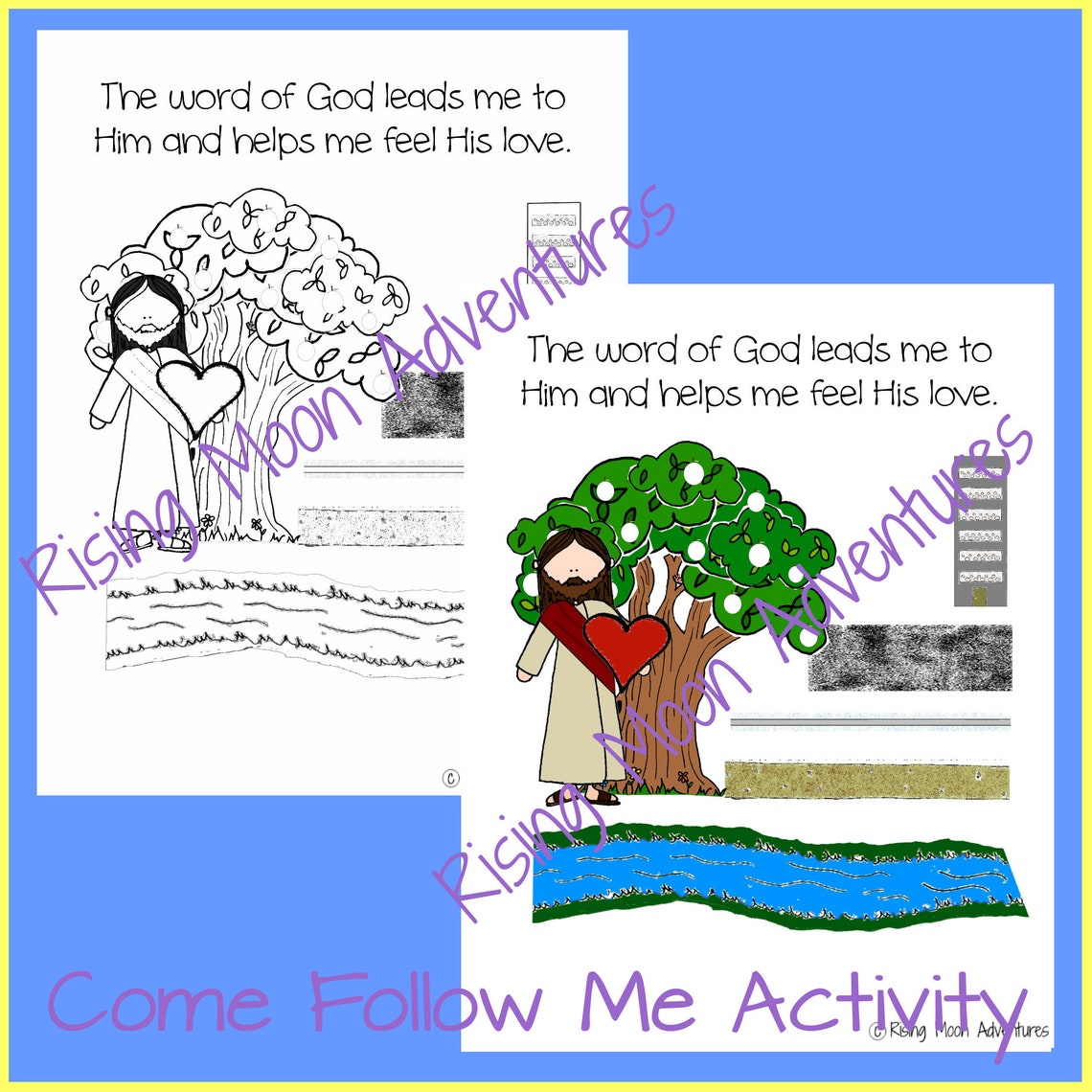 Lehi's Dream Coloring Page and Colored Display Page Download - Etsy